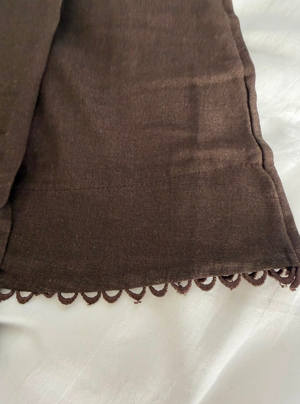 Brown Tie-Waist Modest Set