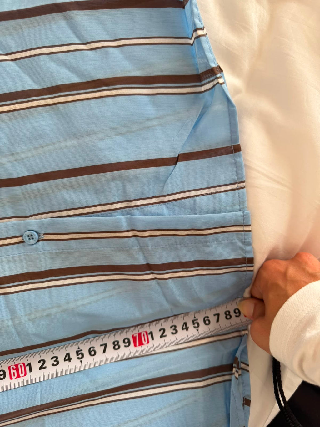 Blue Contrast Stripe Shirt