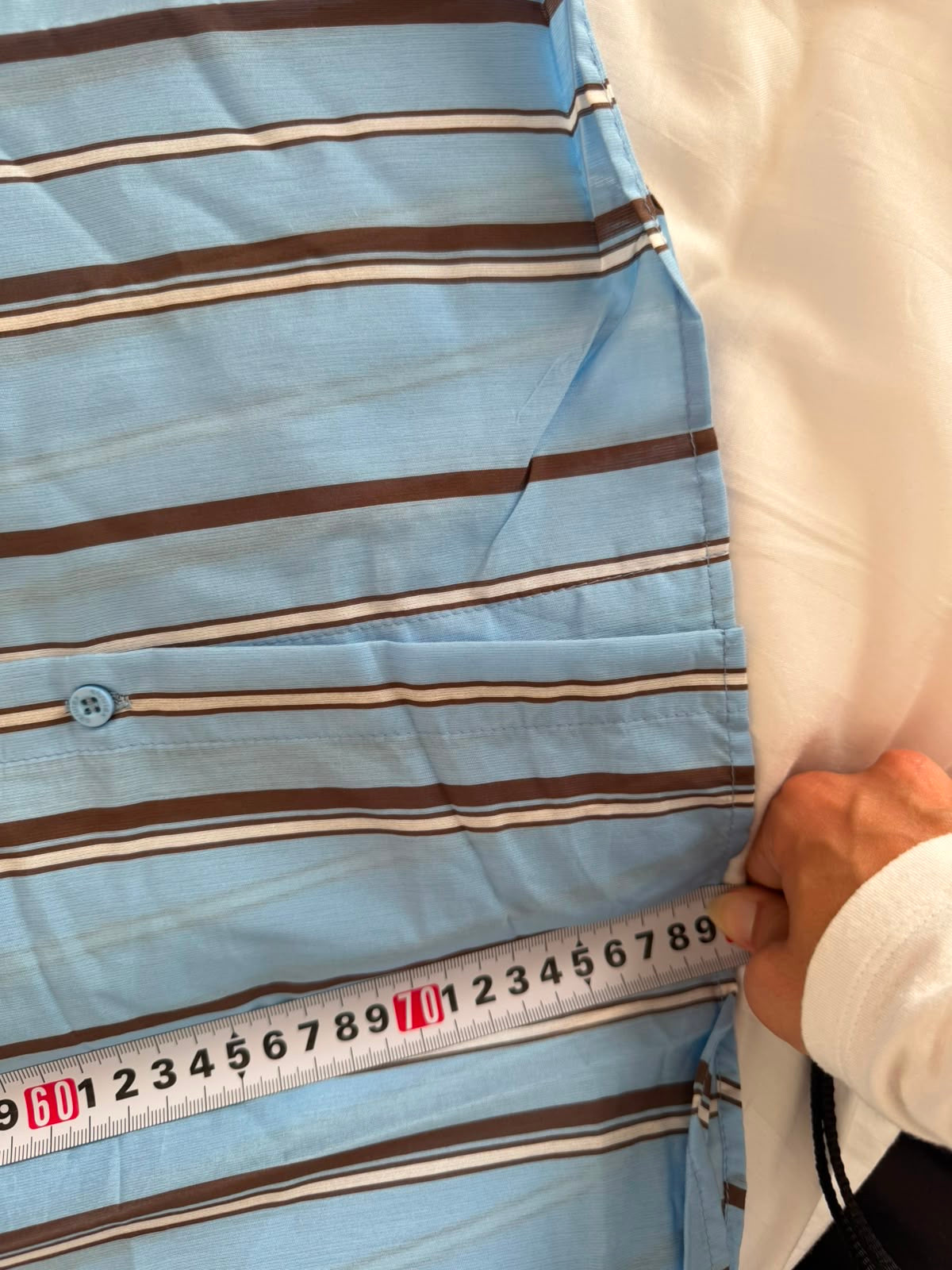 Blue Contrast Stripe Shirt