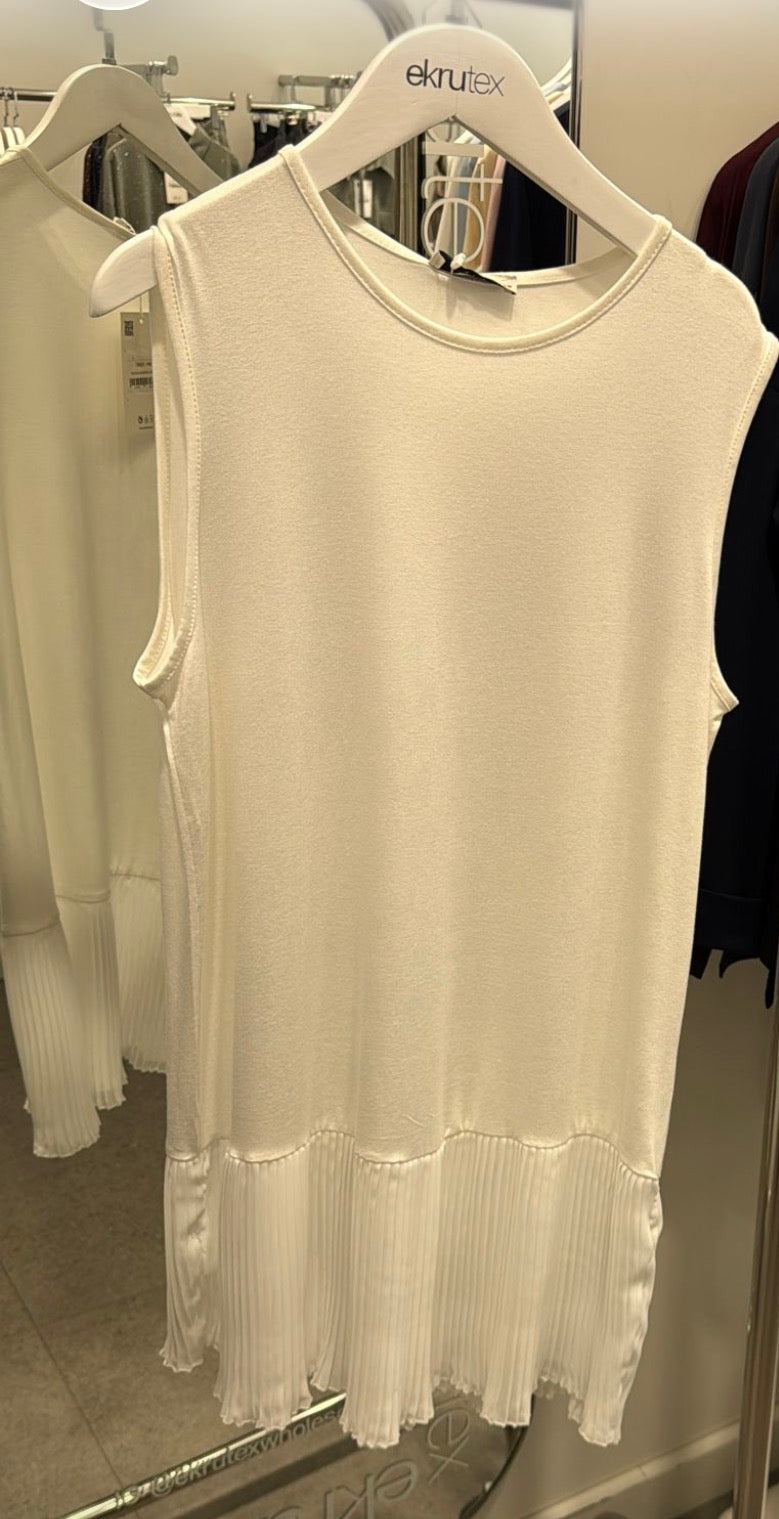 White Pleated Blouse