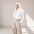White thumb hole bodysuit